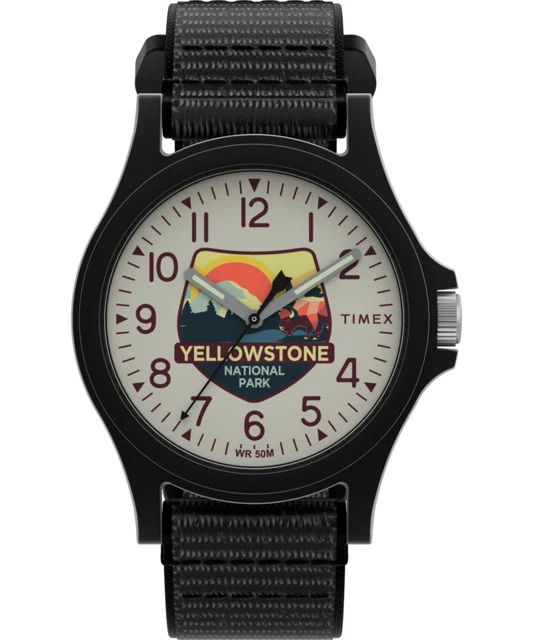 Timex Yellowstone National Park 40mm Fabric Strap Watch TW2Y32400 kol saati