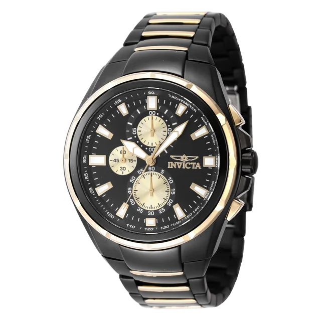 Invicta Sea Vulture Bathyal Watch - 46mm. Black. Gold (47823) kol saati