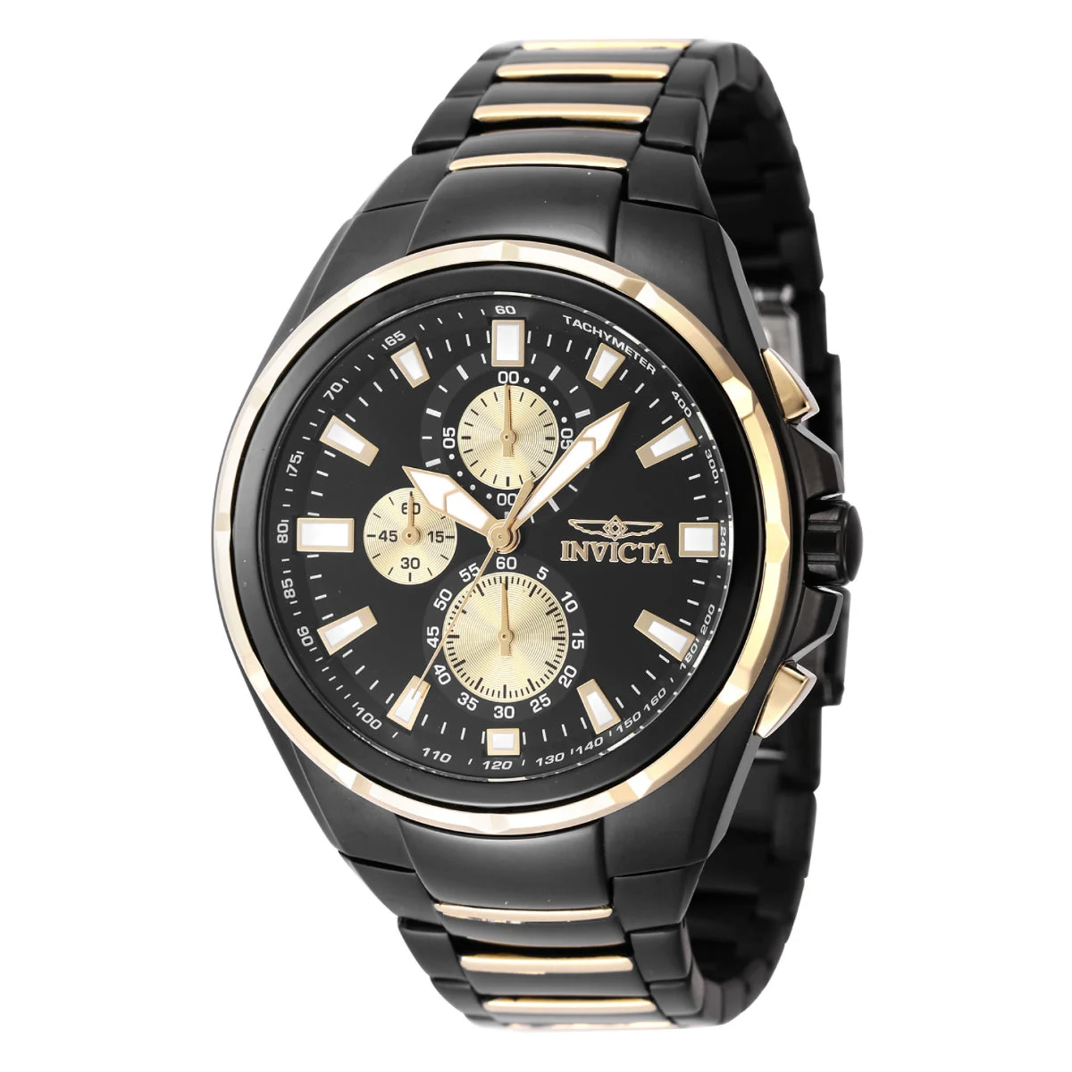 Invicta Sea Vulture Bathyal Watch - 46mm. Black. Gold (47823) 46 mm kol saati