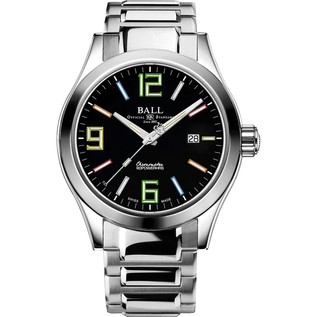 Ball Engineer M Pioneer II Black Dial Rainbow Tubes 43mm NM2128C-S3CJ-BKR kol saati
