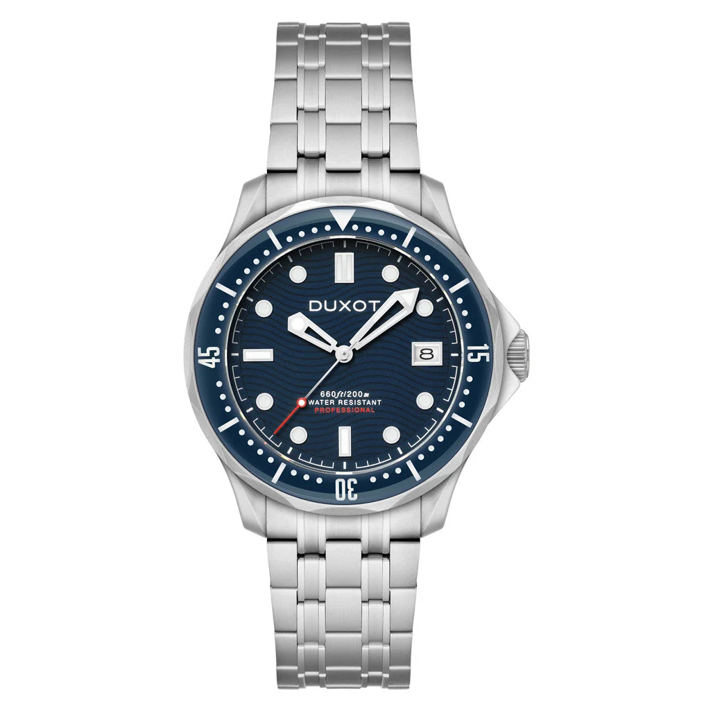 Duxot Henri Diver Automatic with Presidential Blue Dial #DX-2060-22 kol saati