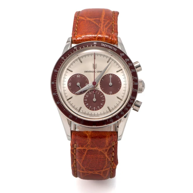 Universal Geneve, REF.884.485, Compax 1950, Silver Dial, Bezel And Counters Tortora kol sa