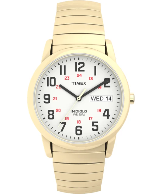Timex Easy Reader Day Date 35mm Expansion Band Watch T20471 kol saati