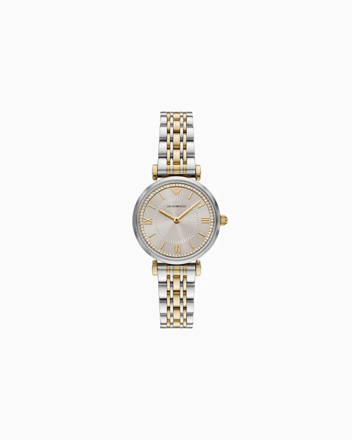 Emporio Armani Two-Hand Two-Tone Stainless Steel Watch AR11702 kol saati