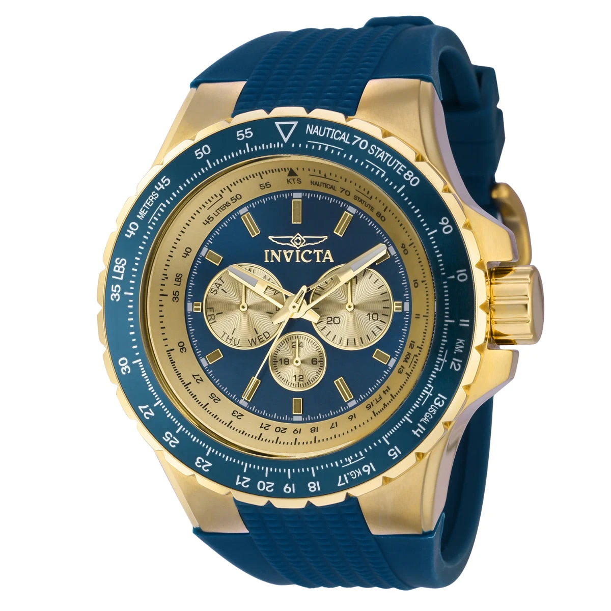 Invicta Aviator Skyshock Watch - 50mm. Blue (39266) 50 mm kol saati