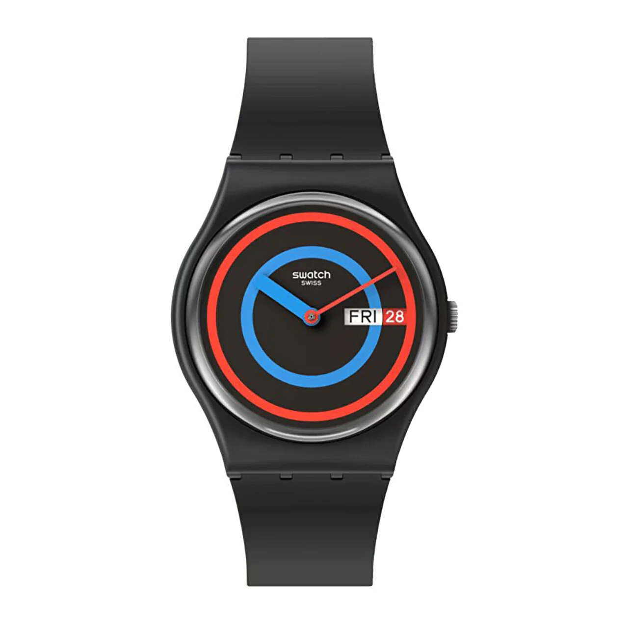 Swatch Circling Black SO28B706 34 mm kol saati