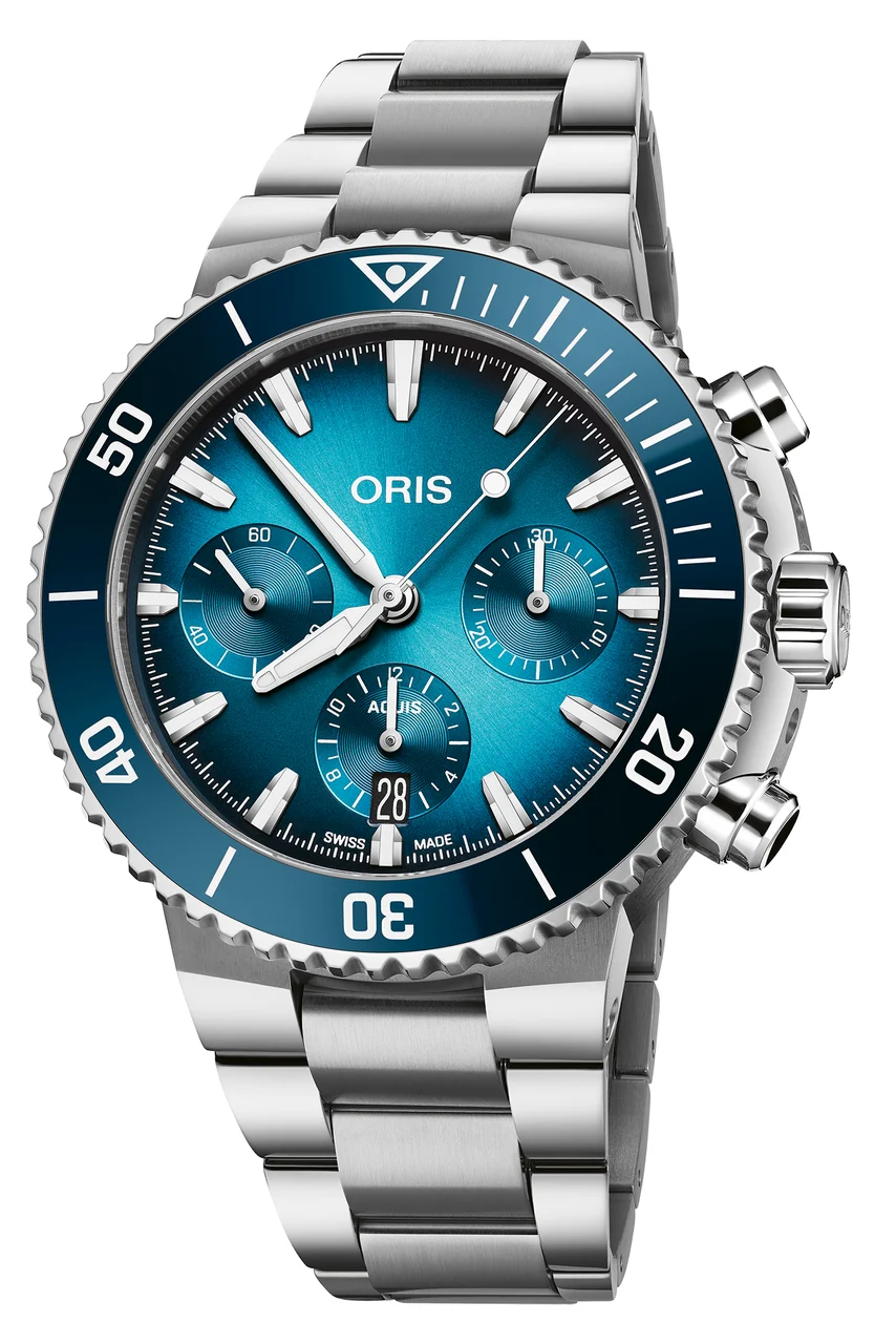 Oris Aquis Chronograph 01 771 7793 4155-07 8 23 01PEB 43.5 mm kol saati