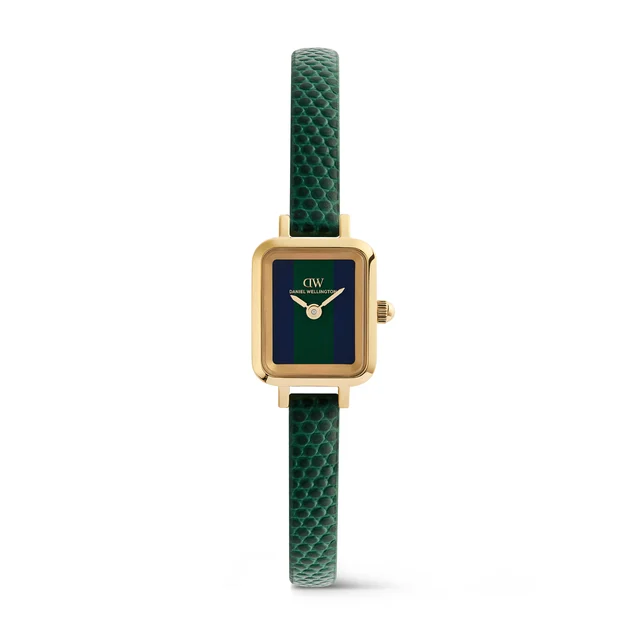 DANIEL WELLINGTON Quadro Mini Green Lizard Warwick Gold DW00100958 kol saati