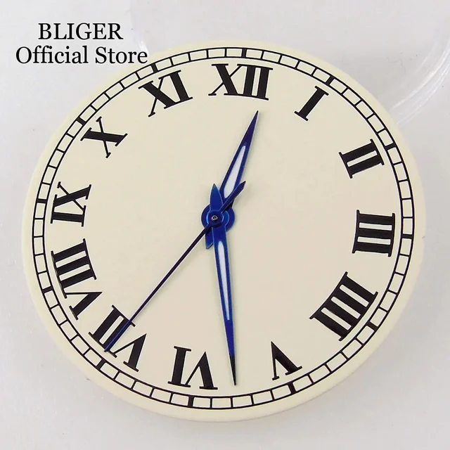 Tandorio Dial Vintage Roman Numeral Dial NH35 NH36 2824 PT5000 Miyota 8215 blue hand 55373