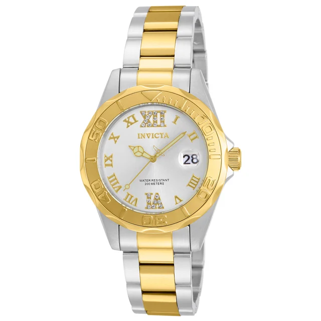 Invicta Pro Diver Brinevale Watch - 38mm, Steel, Gold (12852) kol saati