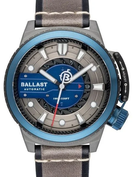 Ballast Trafalgar Automatic Watch with Titanium Case and Unique Bezel System #BL-3135-01 46.5 mm kol saati