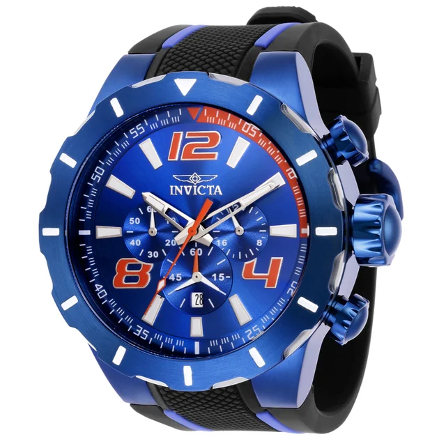 Invicta Open Box S1 Rally Watch - 52mm. Black, Blue (AIC-35738) kol saati