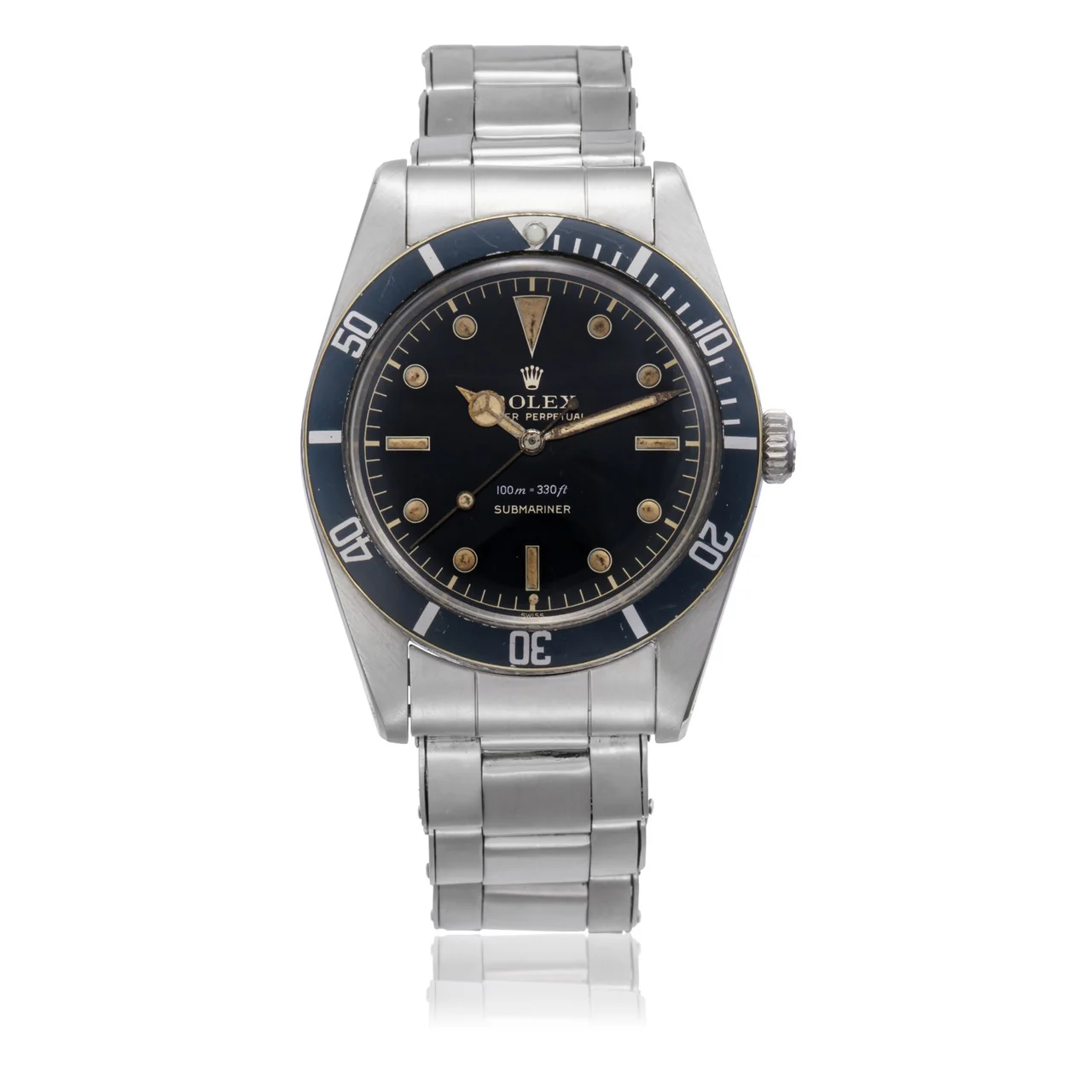 Rolex ROLEX REF. 5508 SUBMARINER TROPICAL DIAL STEEL 38 mm kol saati