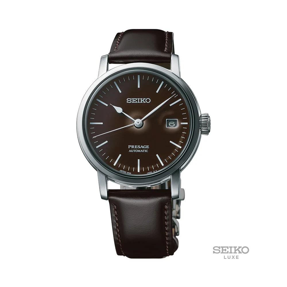 Seiko Presage 39.9mm - Brown on Leather Strap SPB115 39.9 mm kol saati
