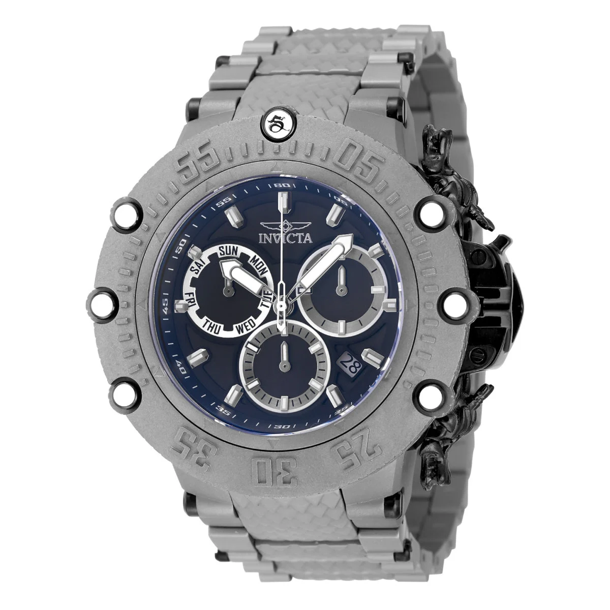 Invicta Subaqua Aegiron Swiss Ronda Z60 Caliber Watch - 52mm, Titanium, Black (48194) 52 mm kol saati