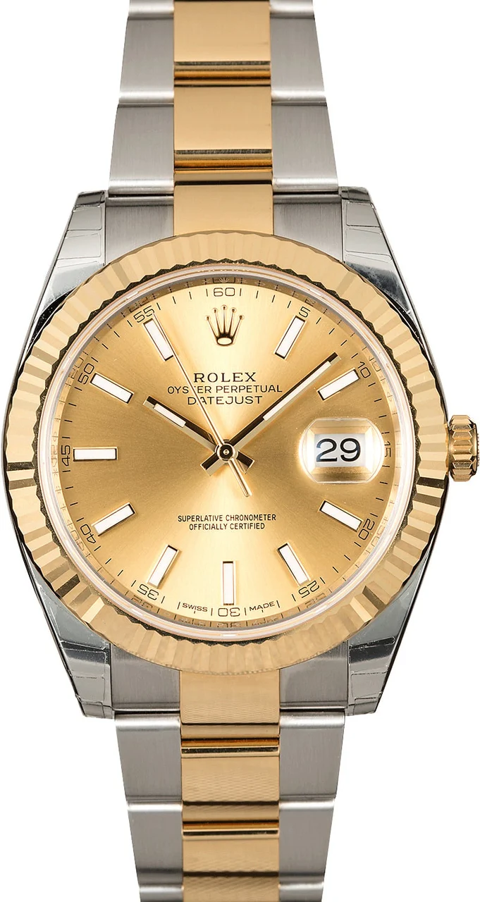 Rolex Factory Stickers Datejust 126333 Two-Tone Oyster 126333CSO 41 mm kol saati