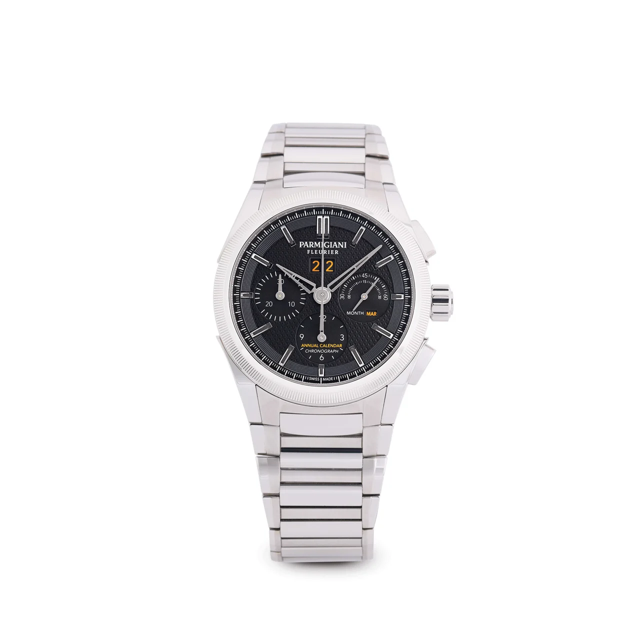 Parmigiani PARMIGIANI, REF. PFC906-0000210-B00182, FLEURIER TONGA GT CHRONOGRAPH, ANNUAL CALENDAR, STEEL kol saati