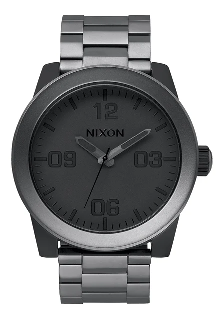Nixon US Corporal Stainless Steel - Matte Black / Matte Gunmetal A346-1062-00 kol saati