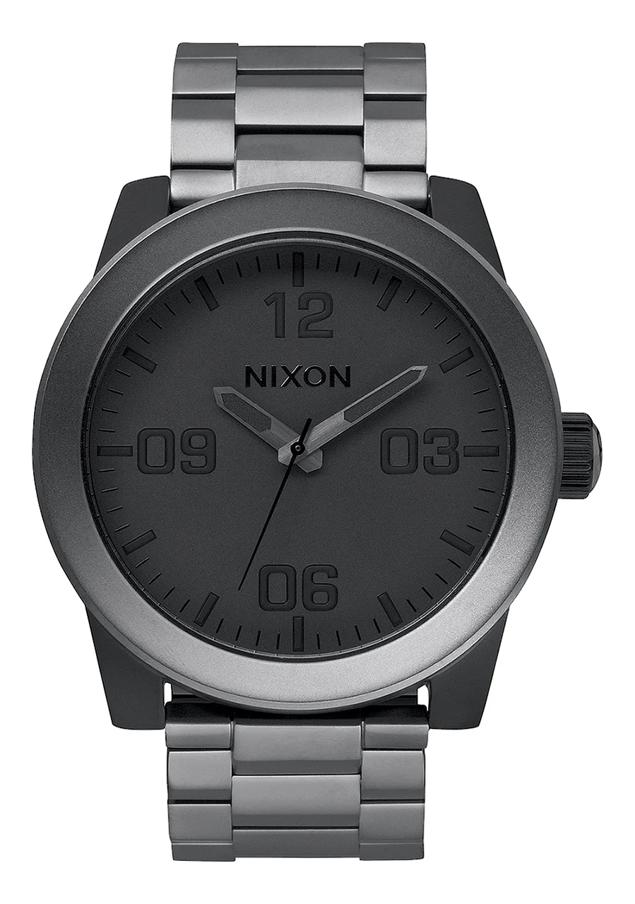 Nixon US Corporal Stainless Steel - Matte Black / Matte Gunmetal A346-1062-00 48 mm kol saati
