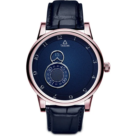 Trilobe Nuit Fantastique Grained Blue Gold 40.5mm NF03BG kol saati