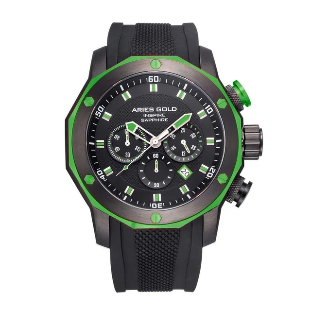 Aries Gold Venturer G 7012Z BK-GN kol saati
