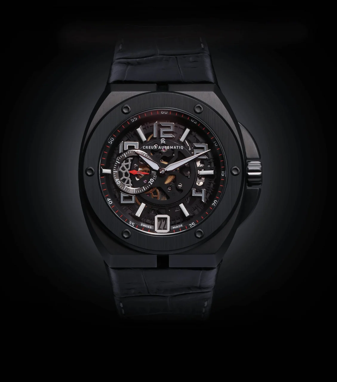 Creuxautomatiq Ghost Shadow CA-02 45 mm kol saati