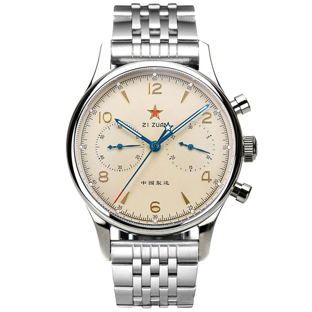 Sea-Gull Seagull Movement Chrono Heritage SU1963SW40LUM Lumed 40mm 19 kol saati