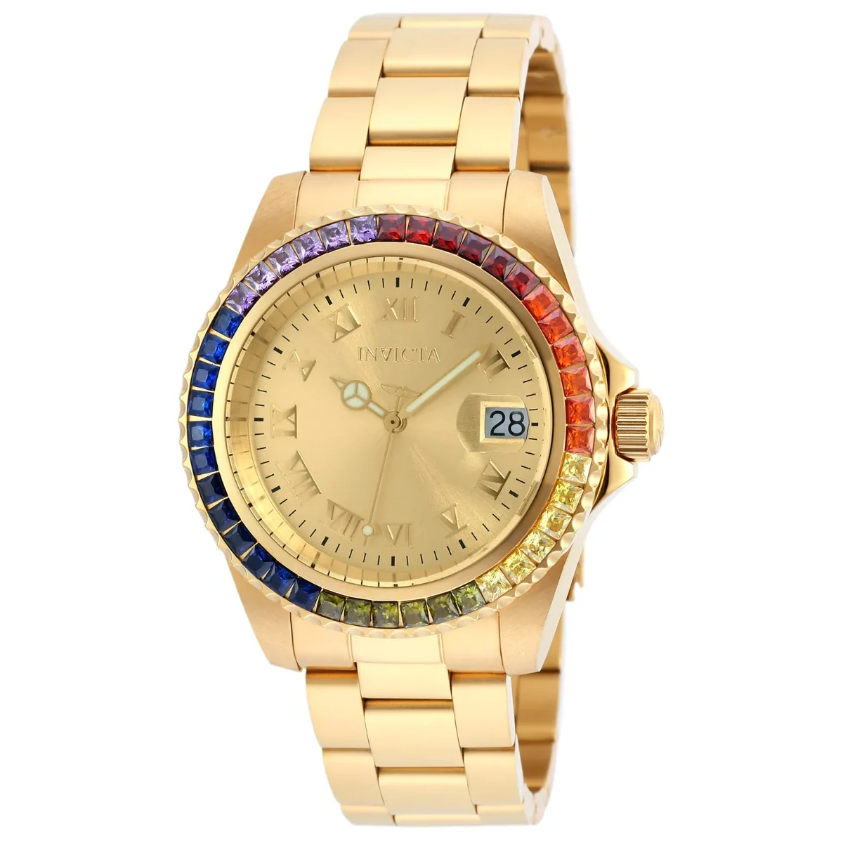 Invicta Angel Swiss Ronda 515 Caliber Watch - 40mm, Gold (ZG-20022) 40 mm kol saati