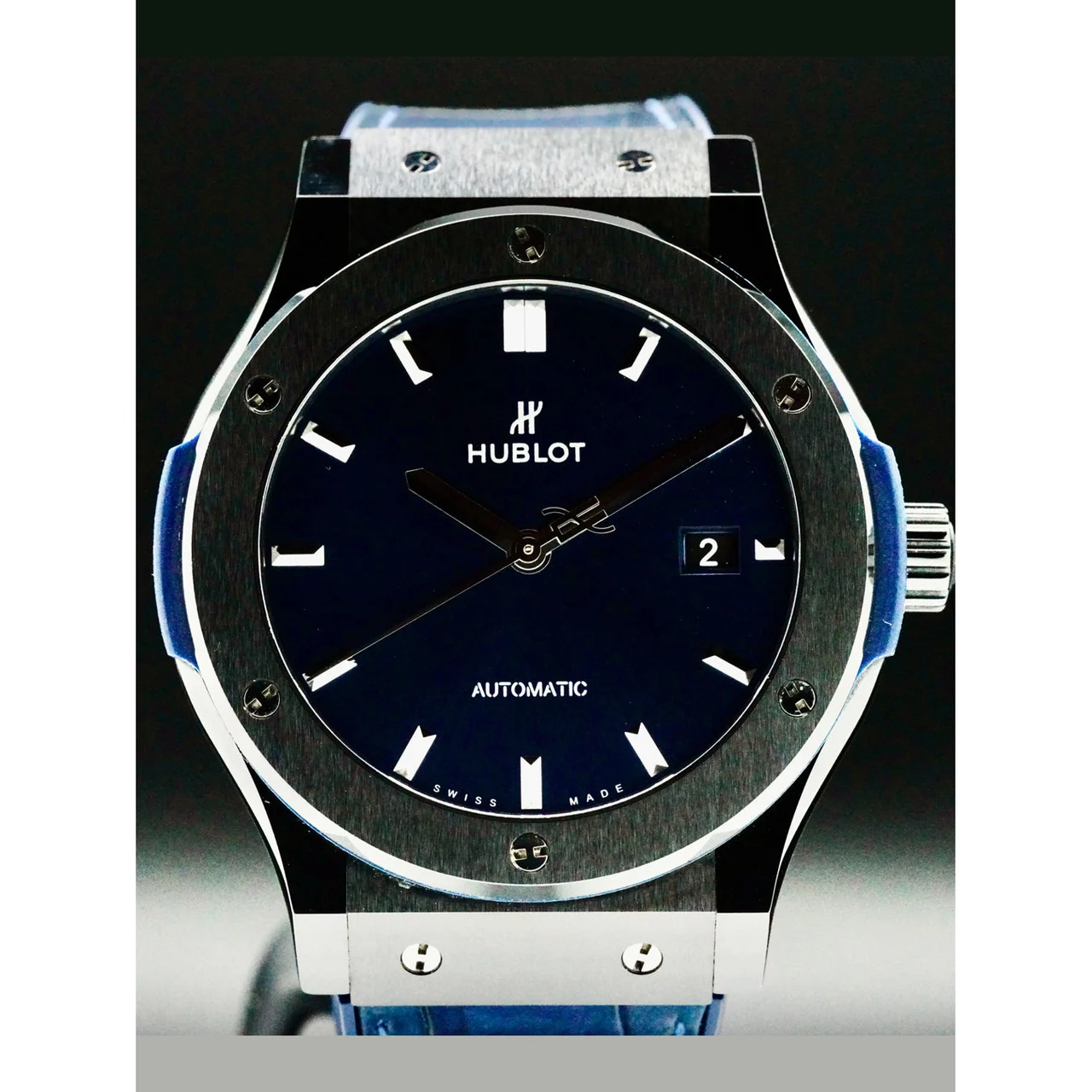 Hublot Classic Fusion Ceramic Blue 42mm 210000050602 42 mm kol saati