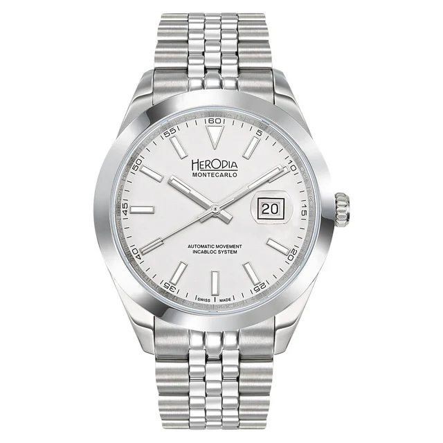 Herodia Monte Carlo Swiss Watch with Porcelain White Dial #HMONSDEWT.AC kol saati