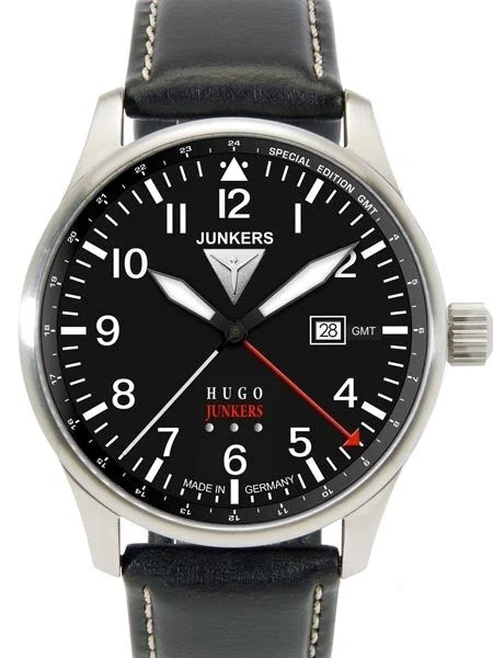 Junkers Years Hugo Anniversary 40mm GMT Watch #6644-2 40 mm kol saati
