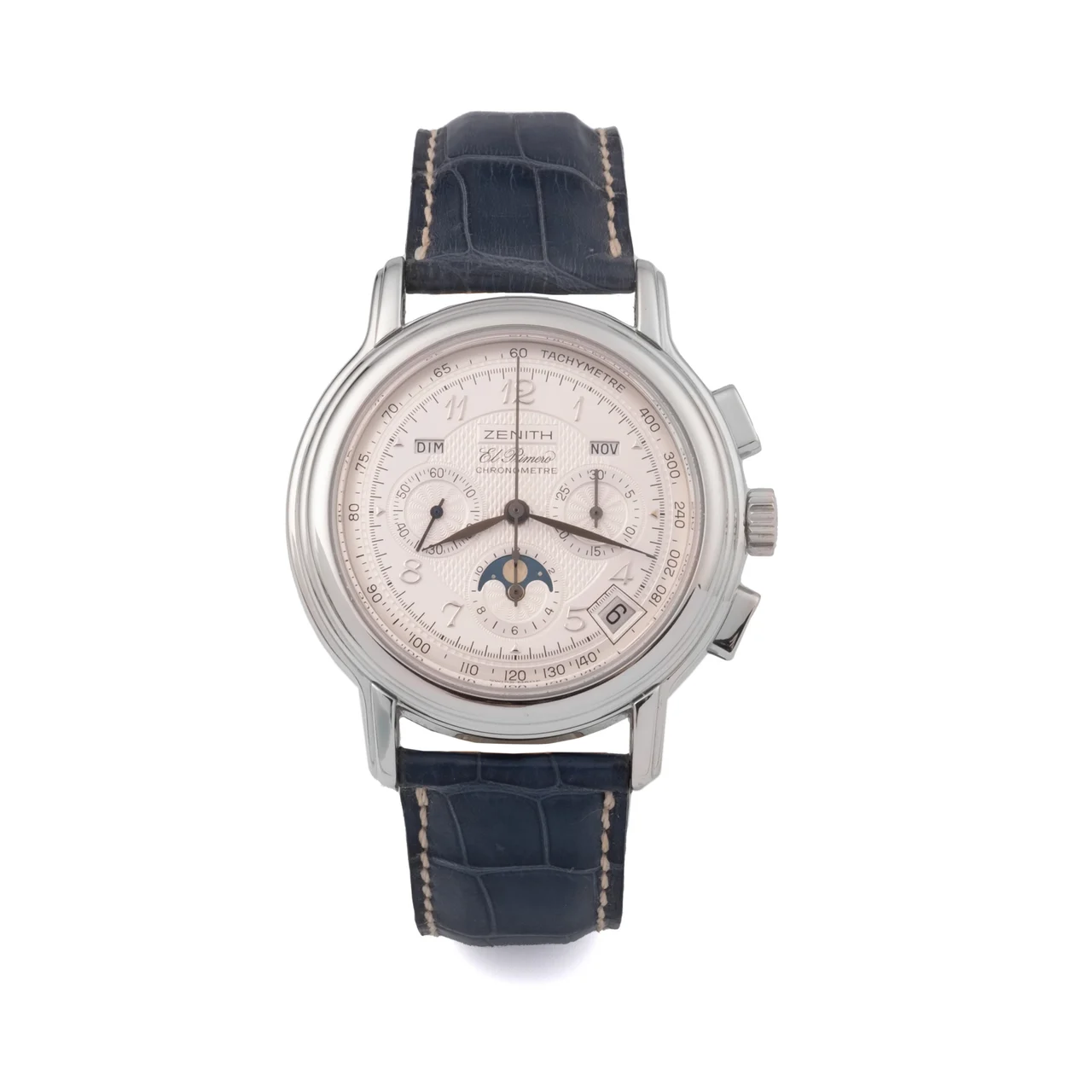 Zenith ZENITH, REF. 390240410, EL PRIMERO, TRIPLE DATE FLYBACK CHRONOGRAPH, MOONPHASE, PLATINUM kol saati