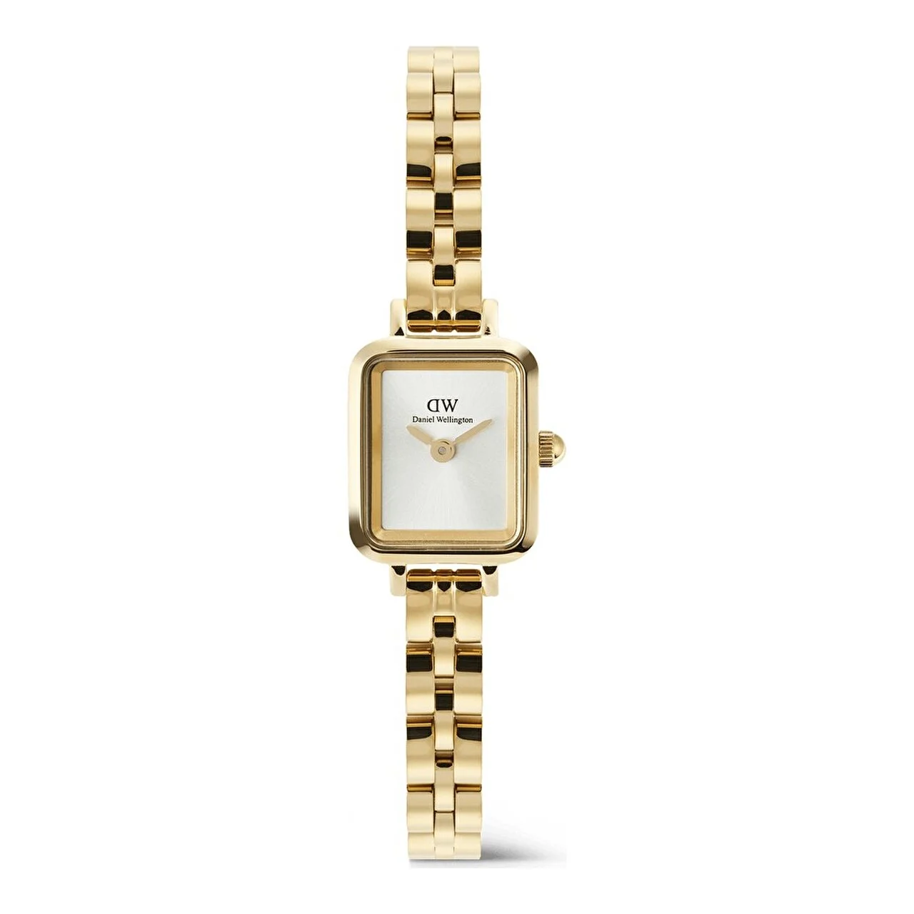 DANIEL WELLINGTON Quadro Mini 15.4x18.2 Arch 3-Link White Sunray G DW00600850 15.4 mm kol saati