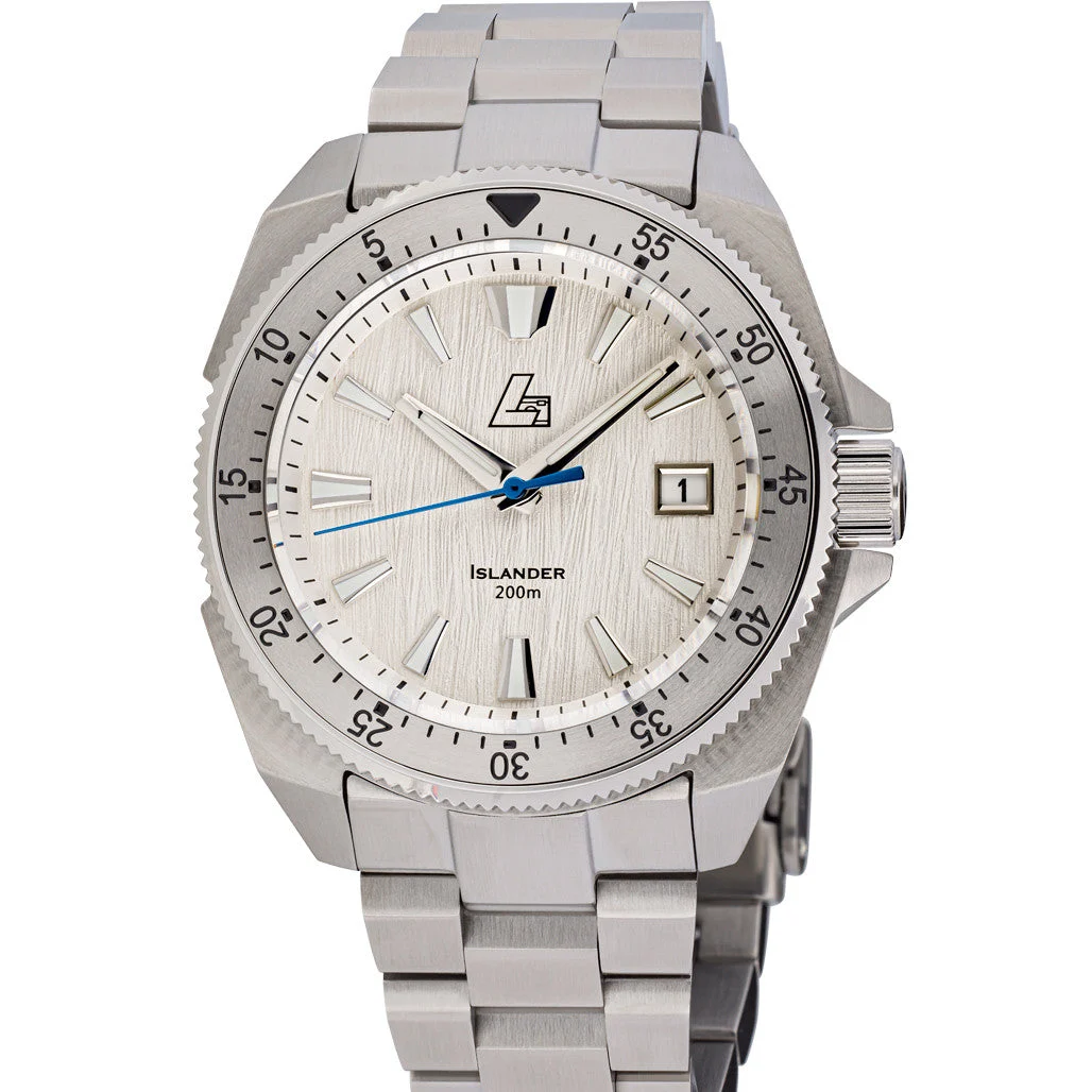 Islander Glacier Limited Edition Automatic Dive Watch X Lume Shot Collaboration #ISL-124 48 mm kol saati