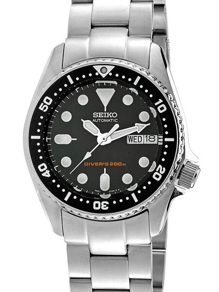 Seiko Scratch and Dent - Black 21-Jewel Automatic Dive Watch Custom Proof Watch #SKX013K1 
