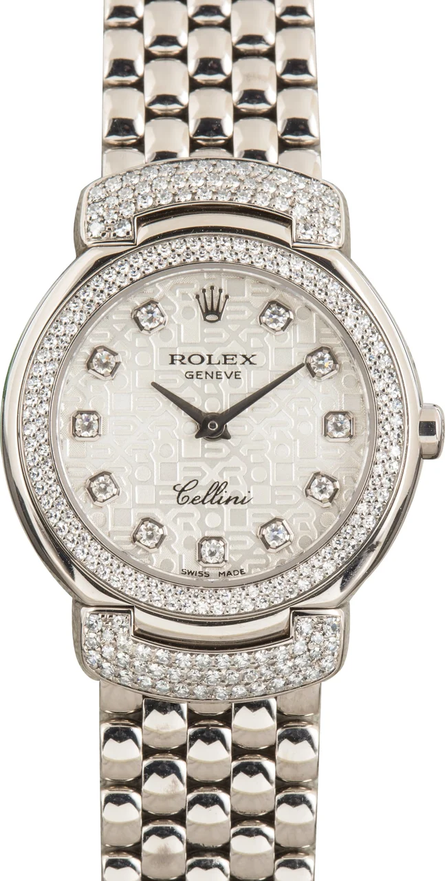 Rolex Cellini Ref 6673 White Gold kol saati
