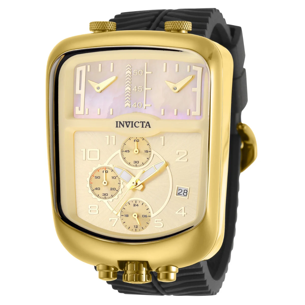 Invicta Rally Dualshift Watch w/ Mother of Pearl Dial - 42mm. Black (49634) 42 mm kol saati