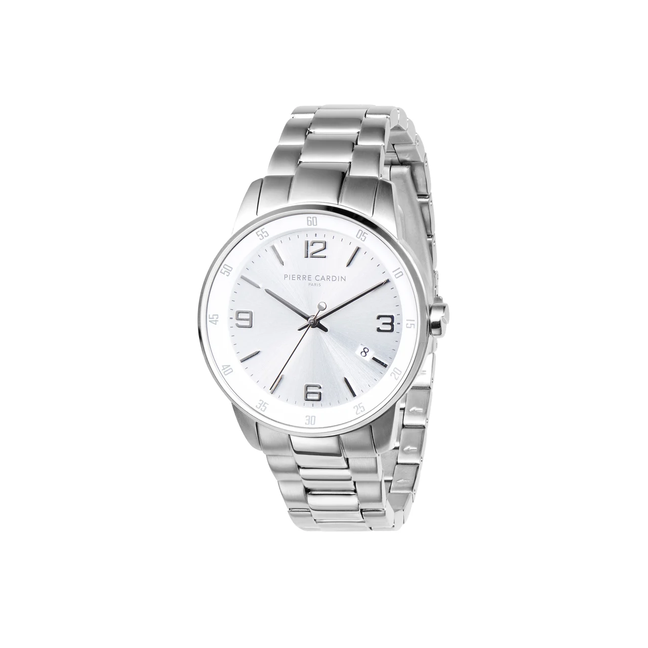 MONTROUGE OPULENT watch with Silver Dial and Metal Links Strap CMR.0006 40 mm kol saati