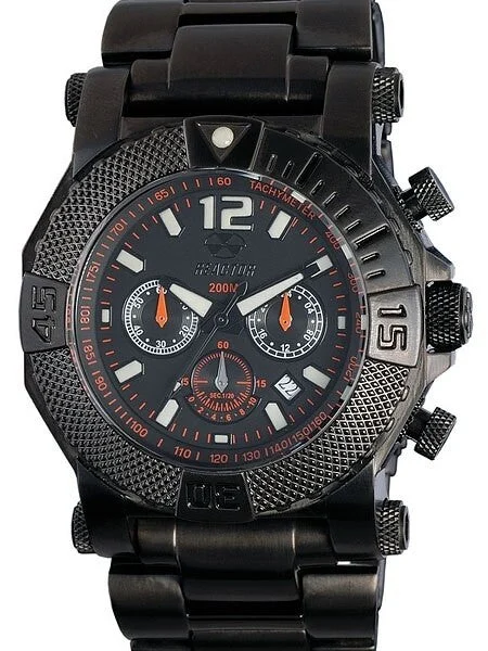 Reactor Black Nitrided, Neutron Chronograph Watch with SuperLuminova Illumination #93551 45.5 mm kol saati