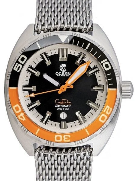 Ocean Crawler Core Diver Swiss Automatic Watch with AR Sapphire Crystal #CD-122 kol saati