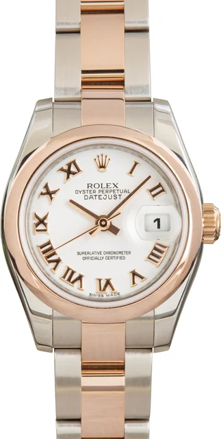 Rolex Factory Stickered Datejust ref 179161 Pink Diamond Dial kol saati