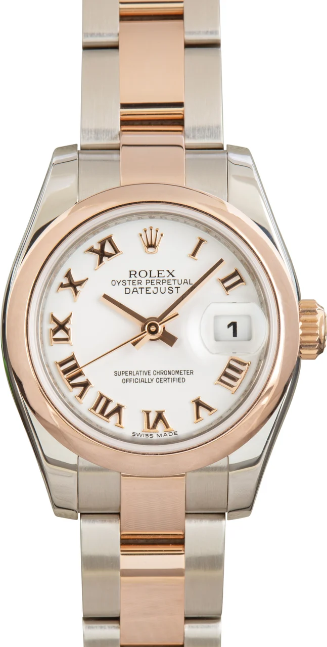 Rolex Factory Stickered Datejust ref 179161 Pink Diamond Dial 26 mm kol saati