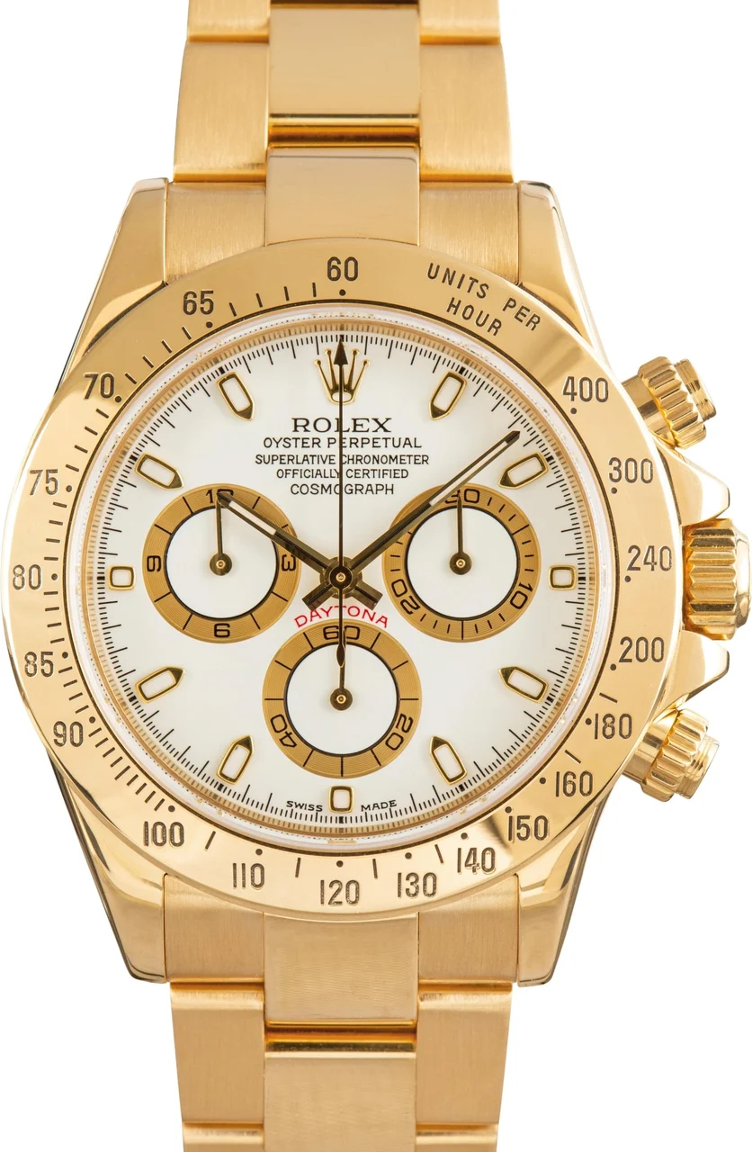 Rolex Yellow Gold Daytona Black Dial 116528 40 mm kol saati