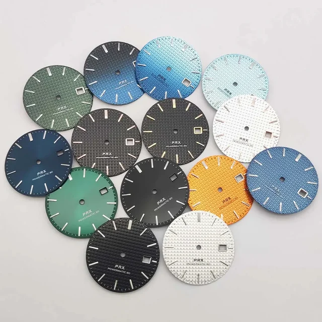Tandorio Watch Dial No Logo Waffle Texture Thin Markers Watch Dial Mod Fit For PRX AP Seik