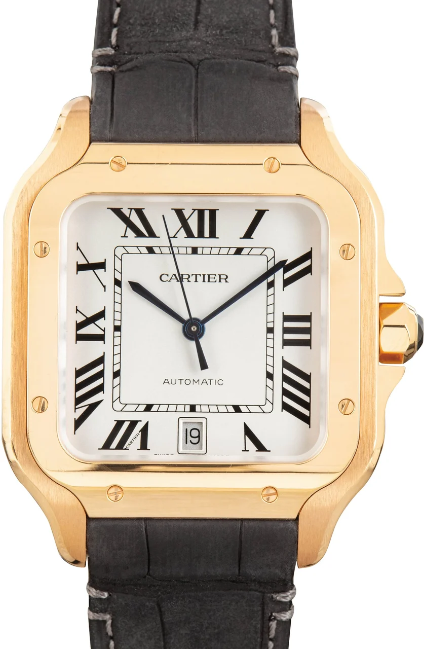 Cartier Santos de 18k Rose Gold WGSA0019 39.8 mm kol saati