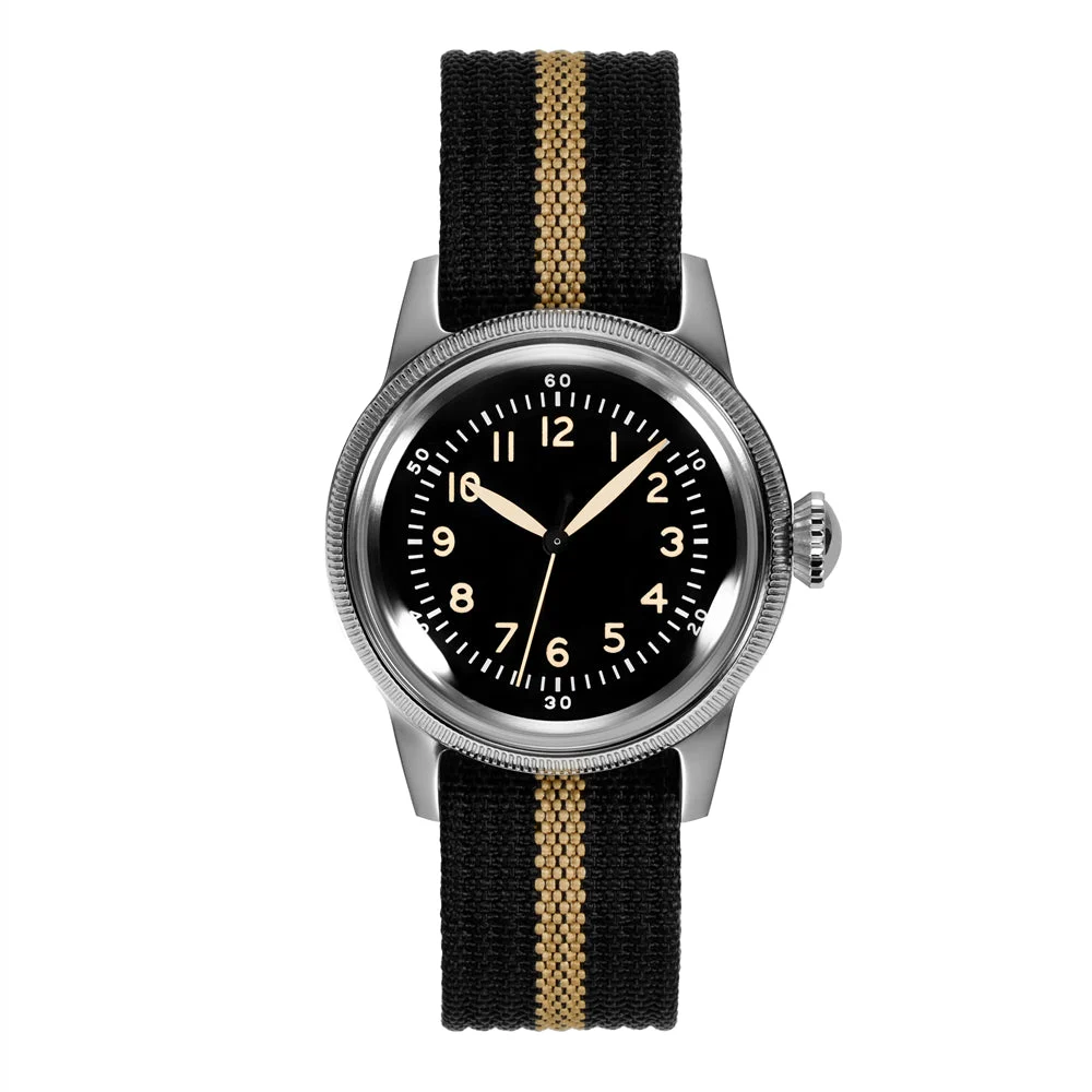 RDUNAE Vintage Military Watches 瑞羿-RA07-新款-尼龙带 44 mm kol saati
