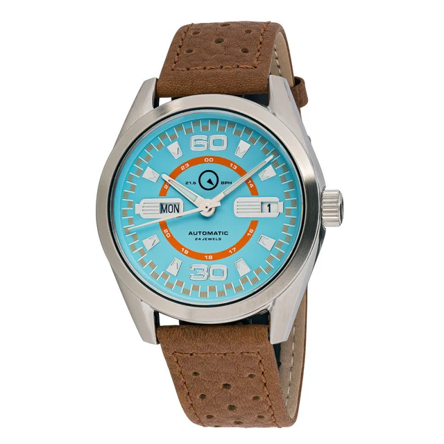 Islander DPA Automatic Watch with Blue and Orange Dial #ISL-136 kol saati