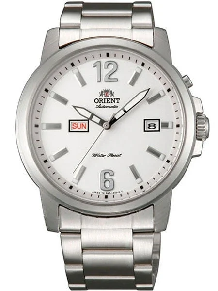 Orient Starfish Day and Date Automatic Watch with White Dial #EM7J008W kol saati