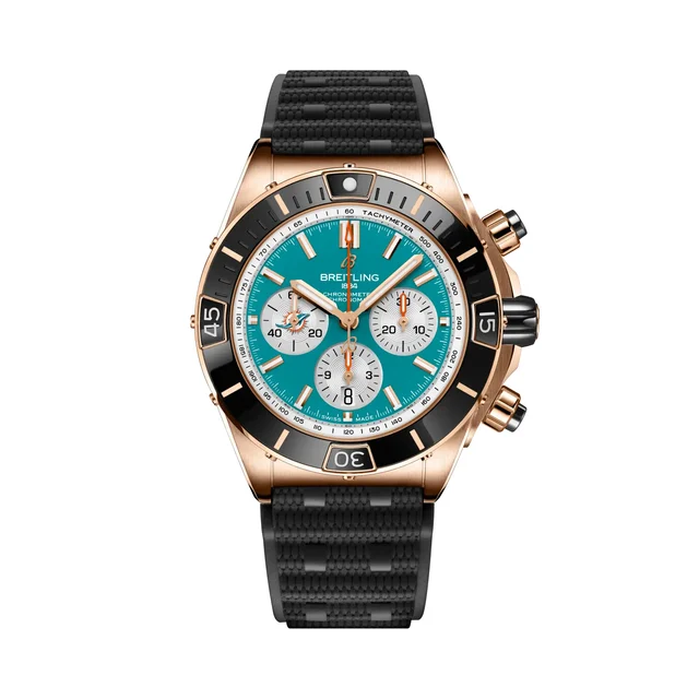 Breitling Super Chronomat B01 Chronograph 44 NFL Miami Dolphins RB01366A1L2S1 kol saati