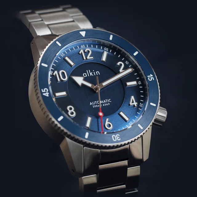 alkinwatches Model Three Special Edition - Blue Dial / SS Case kol saati